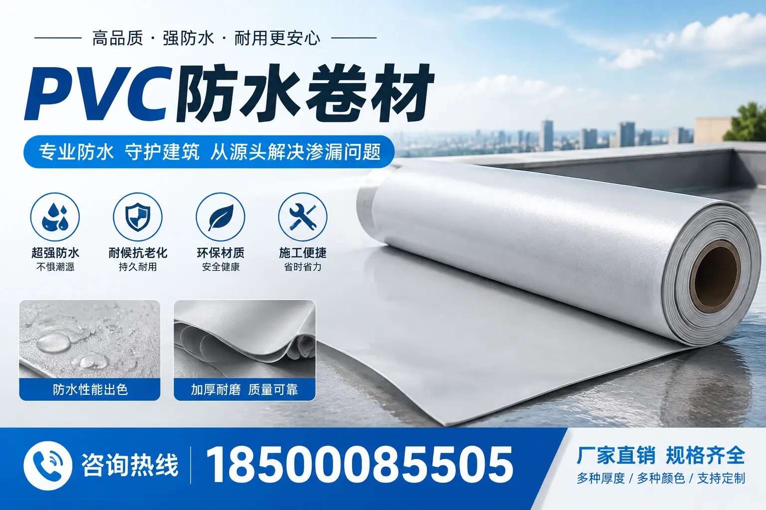 选择pvc防水卷材时,唐山用户的常见疑问