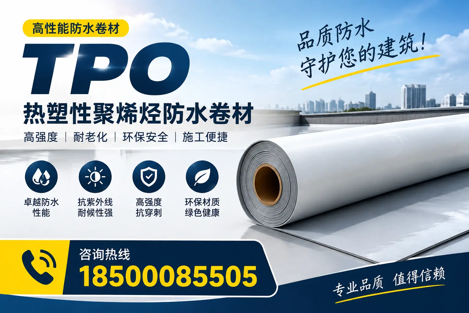 了解TPO材料的耐久性,适合唐山的建筑使用